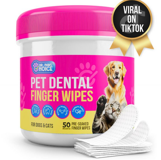 Naturally Formulated Pet Dental Finger Wipes for Teeth Cleaning